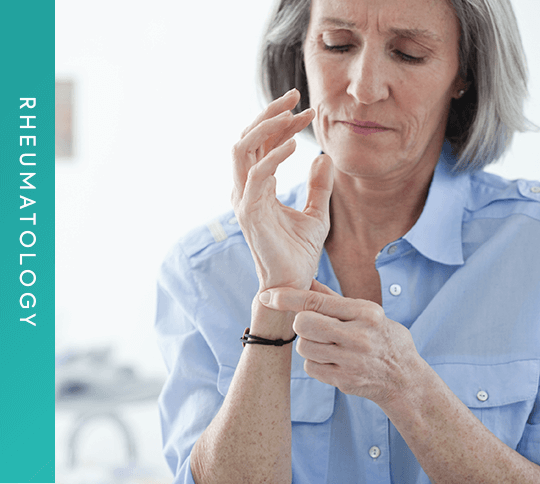 Woman with painful hands