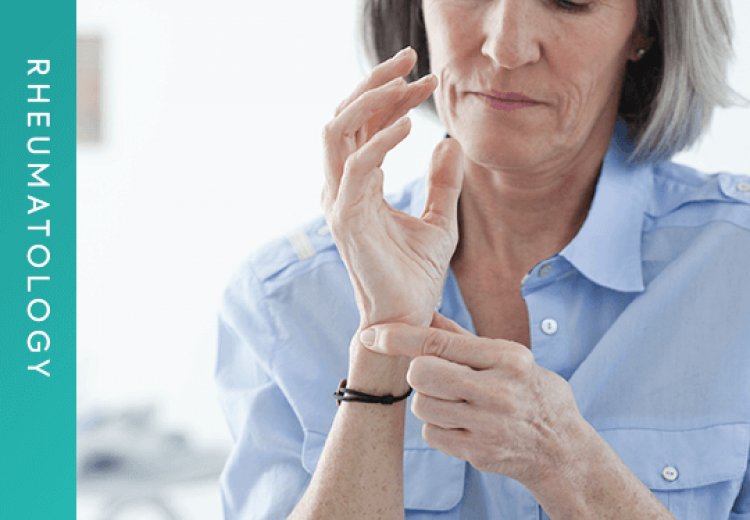 Woman with painful hands